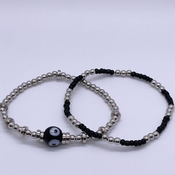 NWT Wool + Pepper Co. B&S Bracelet Stack (2) - Picture 3 of 4